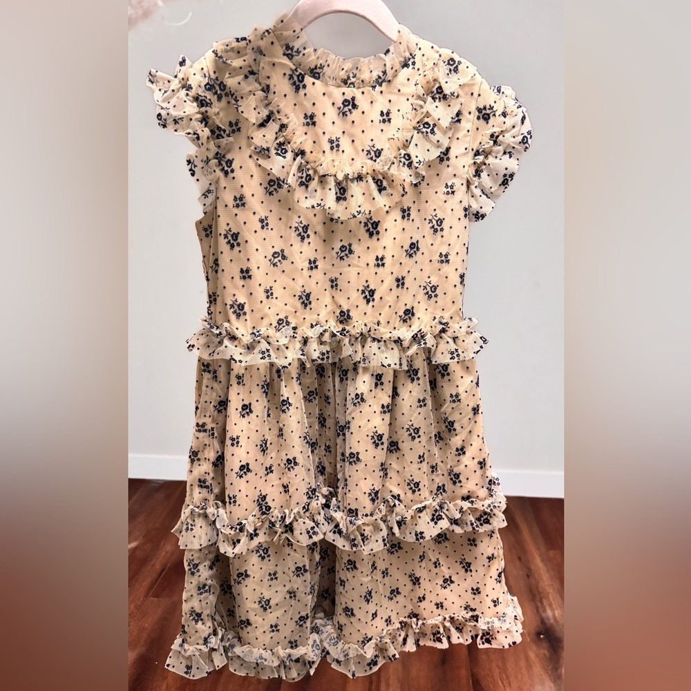 Janie & Jack Flocked Velvet Dress